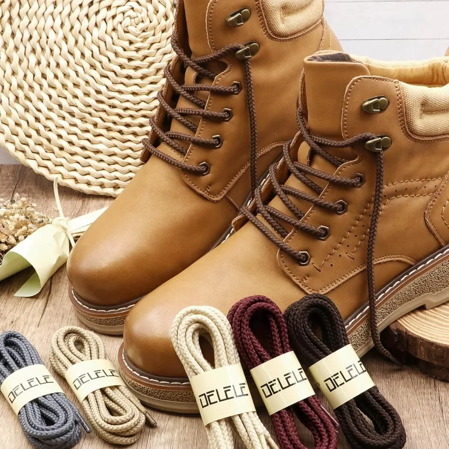 المشي لمسافات طويلة المضفرة المستديرة: أربطة أحذية تسلق العمل للأحذية 2 P