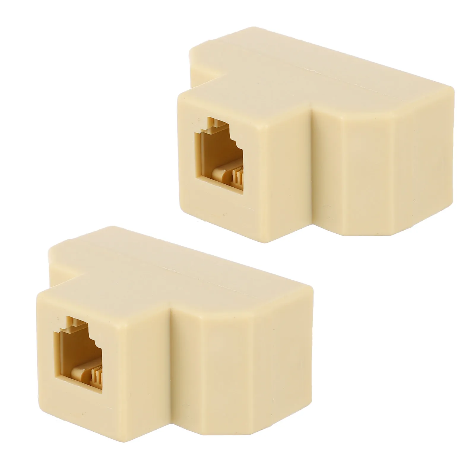2Pcs Rj11 Telephone Splitter Wall Mount Socket Adapter for Landline Phone Line Divider Dual Output Voice Signal Separator