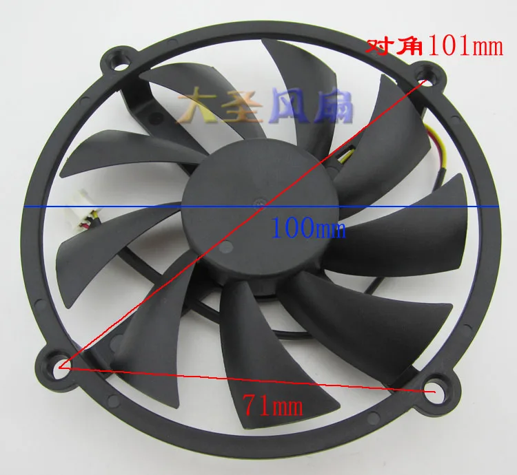 Original PLA09215D12M DC 12V 0.35A Ball Bearing 100mm HD5850/5870/5830 graphics card cooling fan