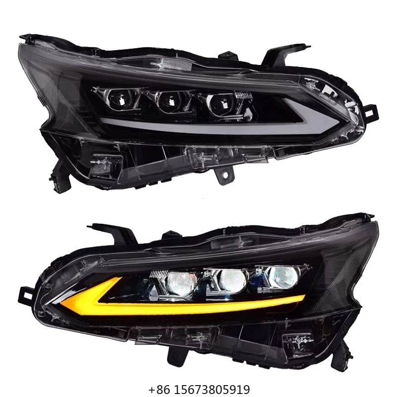 

High Quality Head Light for Teana Altima 2019-2023 Headlights 3 Lens Front Head Light Lamp Upgrade LED Headlamp