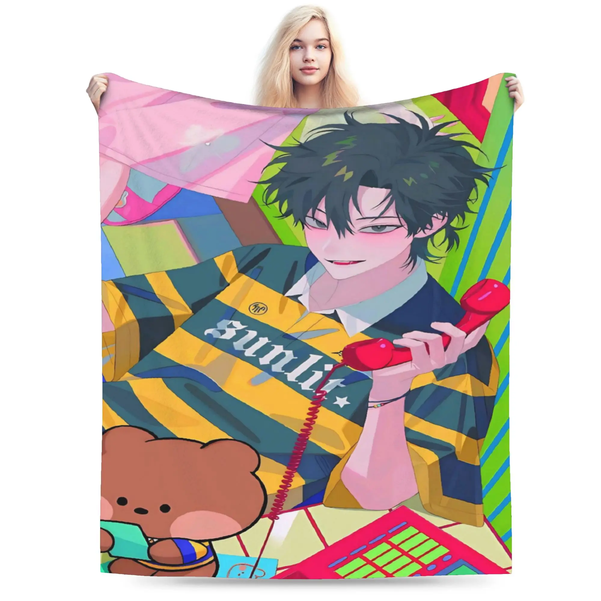 Link Click Throw Blanket for Couch  Soft Cozy Plush Blanket 50x60 Inches Multi-size Bedspread for All Seasons