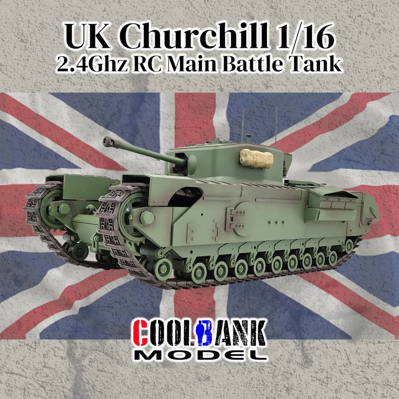 

2024 MK7 1/16 RC Tanks C2310 Remote Control British Army Churchill Main Battle Tank Model Metal Tracks Off-Road Car Toy Gift