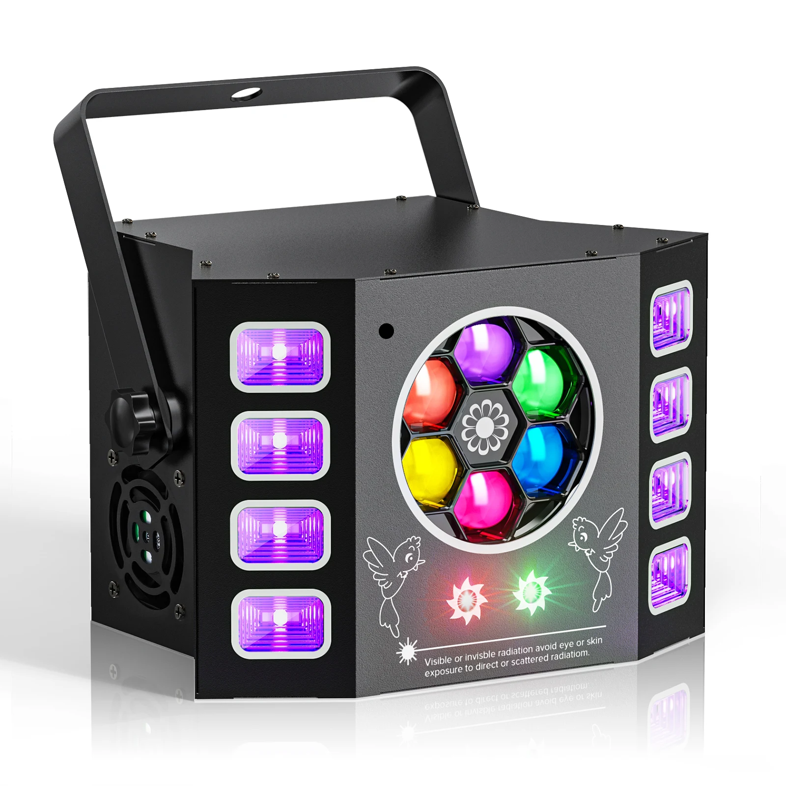 U'King 100W Bee Eye Strobe Podiumlicht 4IN1 RGBW LED Effect Licht DMX512 DJ Lichteffect voor Disco Party KTV Concert Nachtclub - afbeelding 2