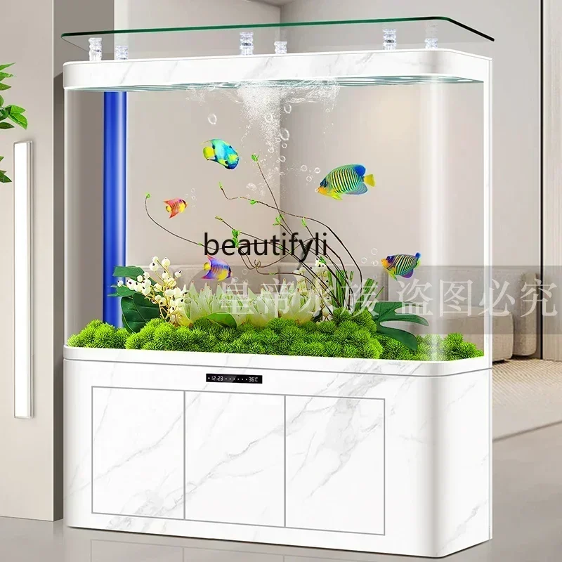 Hot Bending Bottom Filter Fish Tank Ecological Large Fish Globe Floor Living Room Home Free Change Aquarium