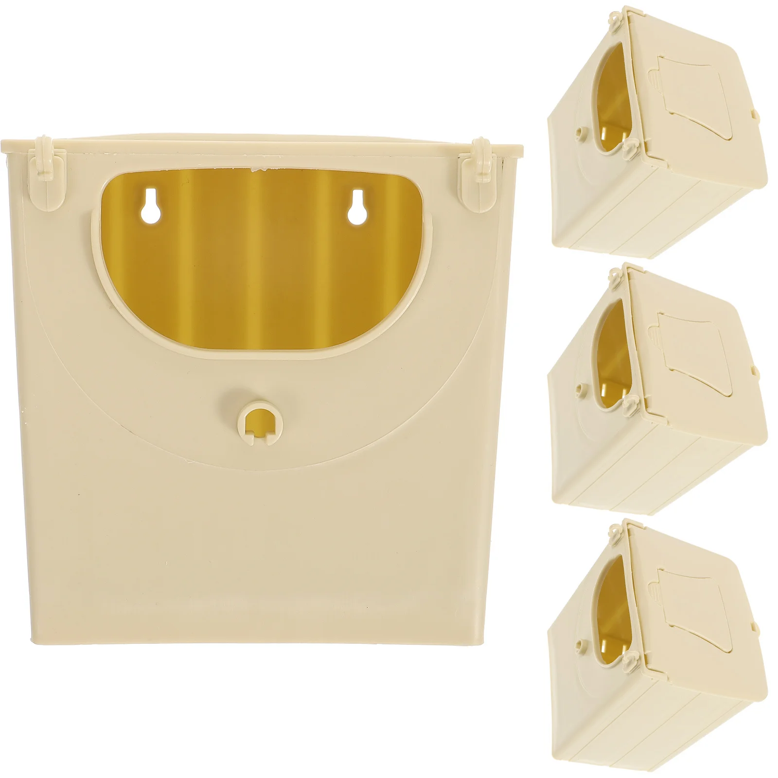 

4Pcs Parakeet Nesting Box Premium Material Bird Living Box for Finches Sparrows Hanging Hatching Shelter Home Garden