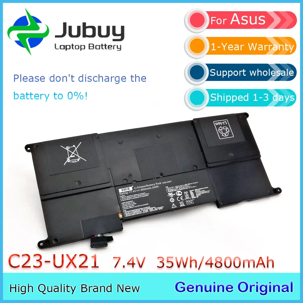 C23-UX21 7.4V 35Wh Original Laptop Battery for ASUS Zenbook UX21 UX21E-KX001V Ultrabook UX21A UX21E-KX013X