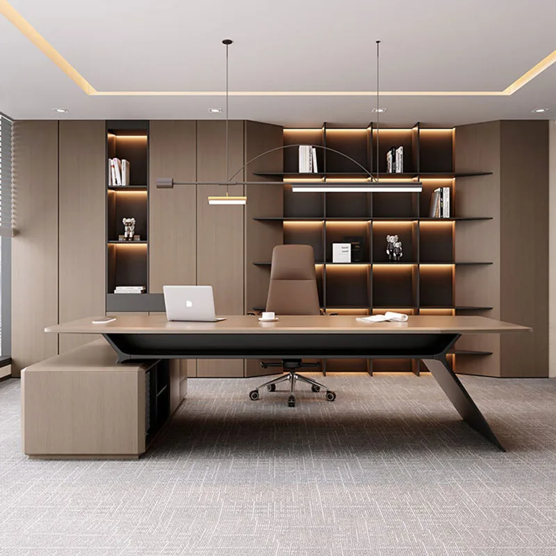 European Aesthetic Office Desk Modern Luxury Conference Executive Office Desk Space Saving Computer Tavolino Home Furniture