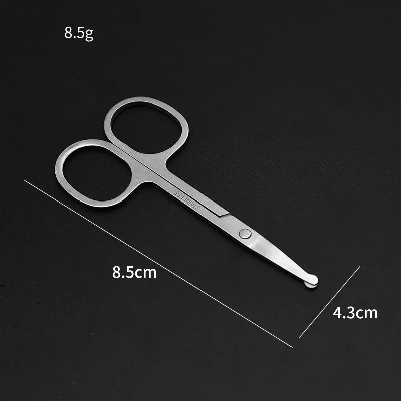 1Pc Nose Hair Scissor Eyebrow   Cut Manicure Facial Trimming Makeup Scissors  Removal Tools Stainless Steel