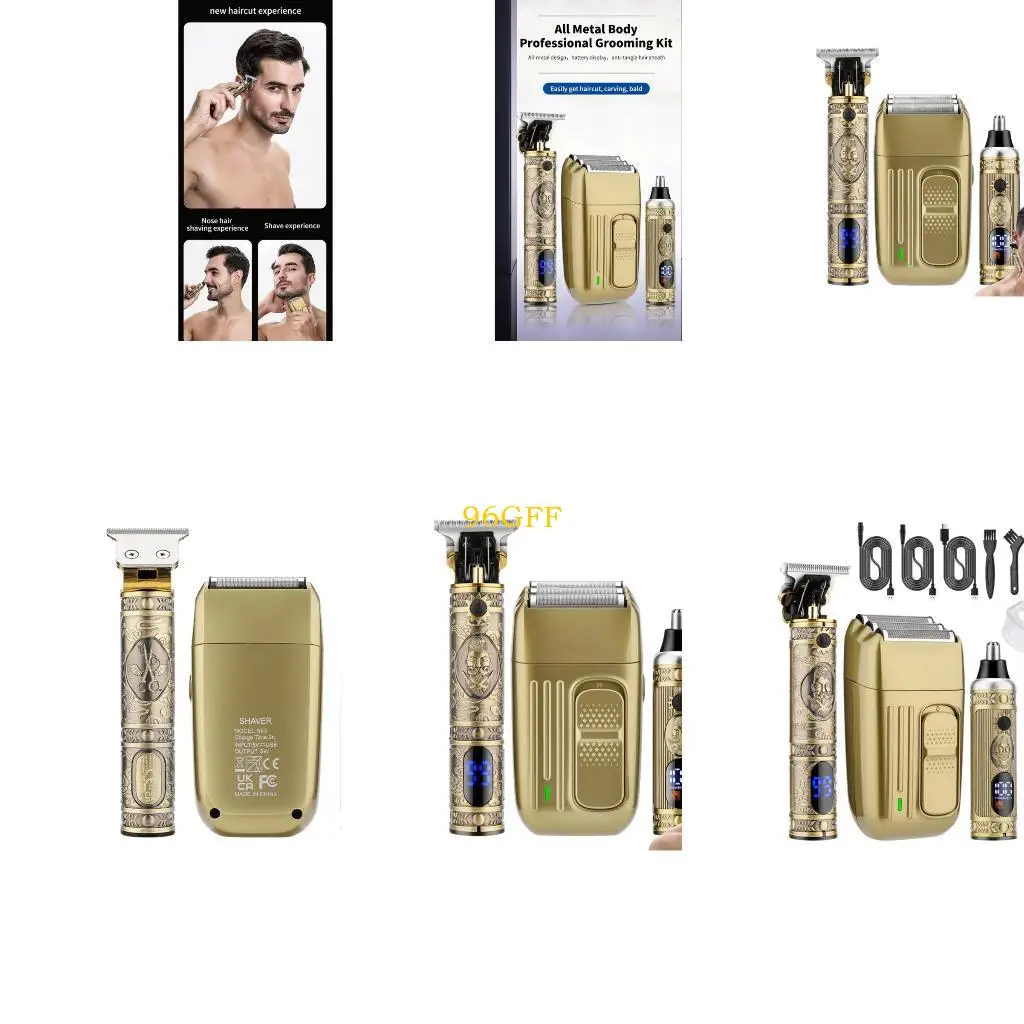 

96GF беспроводные волосы Clipper Electric Trimmer Перезаряжаемая бритва набор для ухода за собой