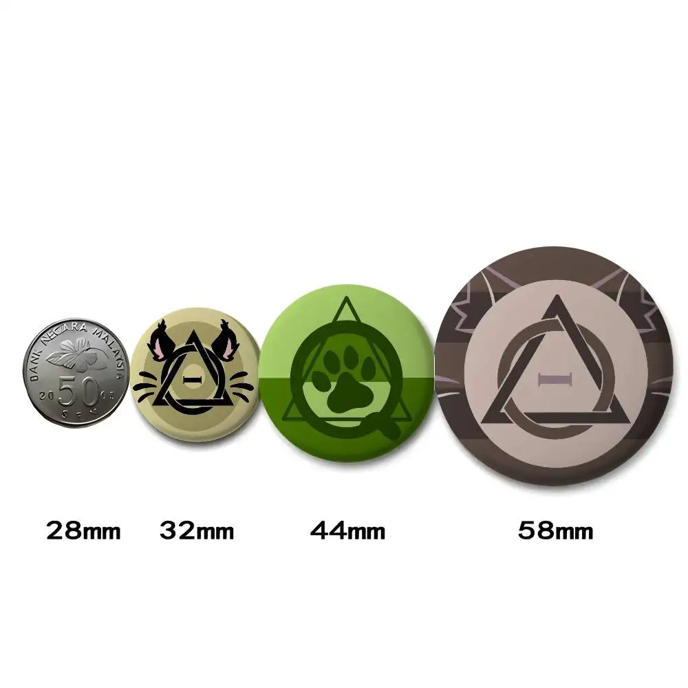 Therian Delta Logo شارات باردة مستديرة رائعة شارة دبابيس دبابيس الإبداعية للملابس قبعة ظهره هدية الملحقات