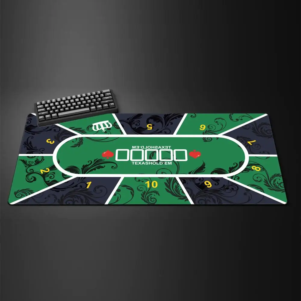 แผ่นรองเล่นไพ่เท็กซัสโฮลเอ็ม ยางหนา ขนาด XXL กันลื่น สำหรับเล่นเกมบนโต๊ะ ใช้ในห้องเล่นเกมที่บ้าน