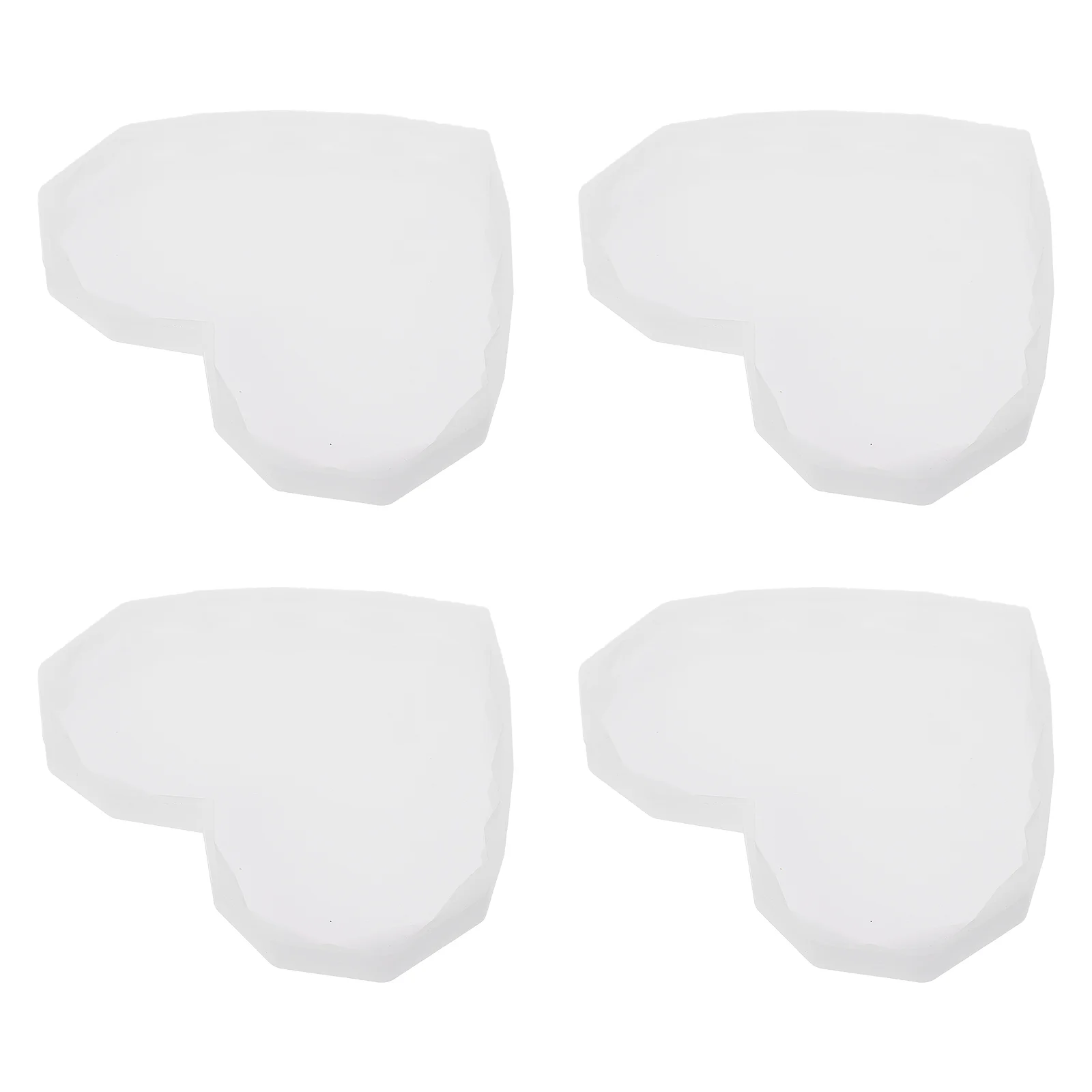 

4 Pcs Embellishments for Crafting Heart Diamond Mold Coaster Tableware Silicone Pallet