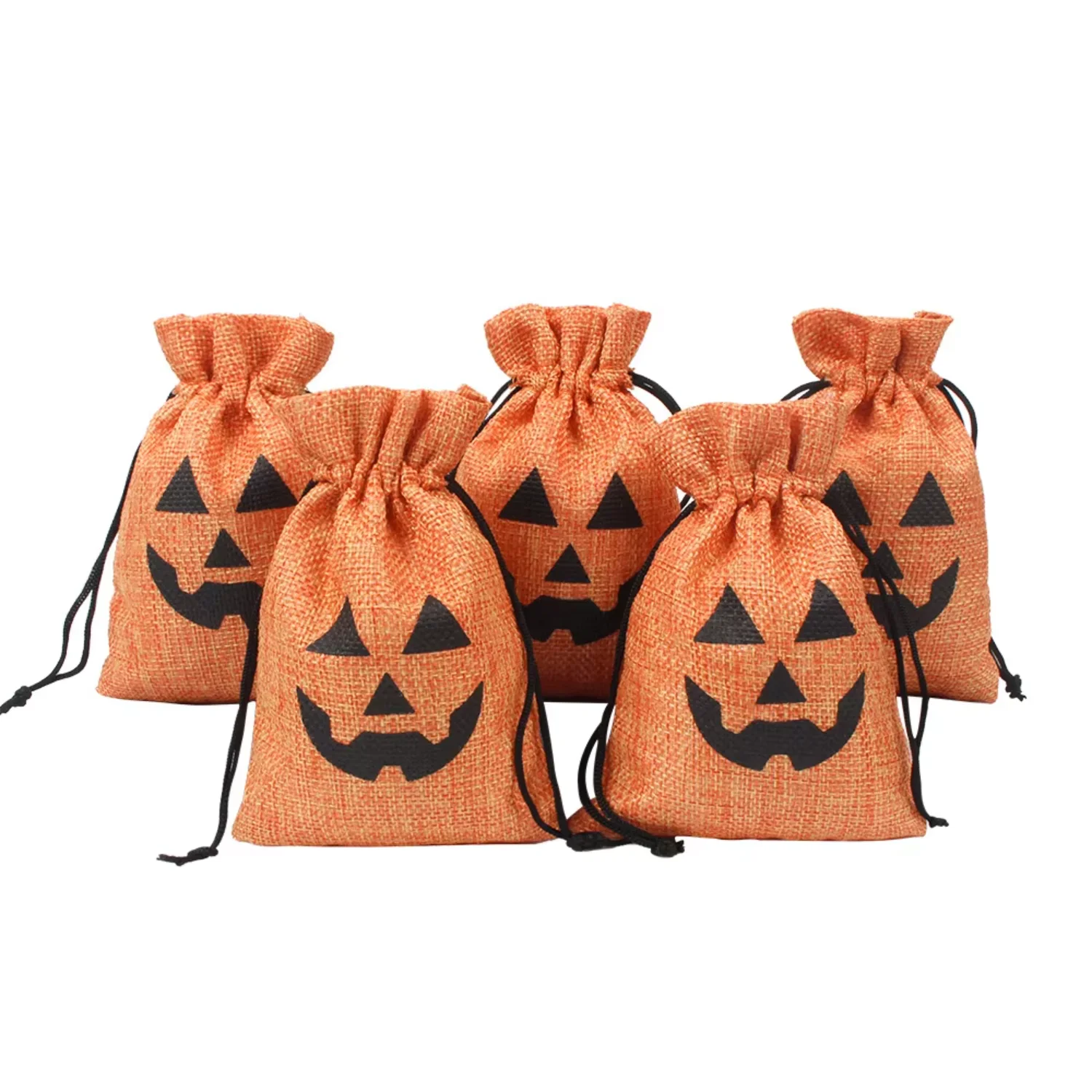 Wholesale 10x14cm Halloween Goody Treat Bags Burlap Gift Bags Bulk with Drawstrings Candy Pouches for Kids Halloween  Favor