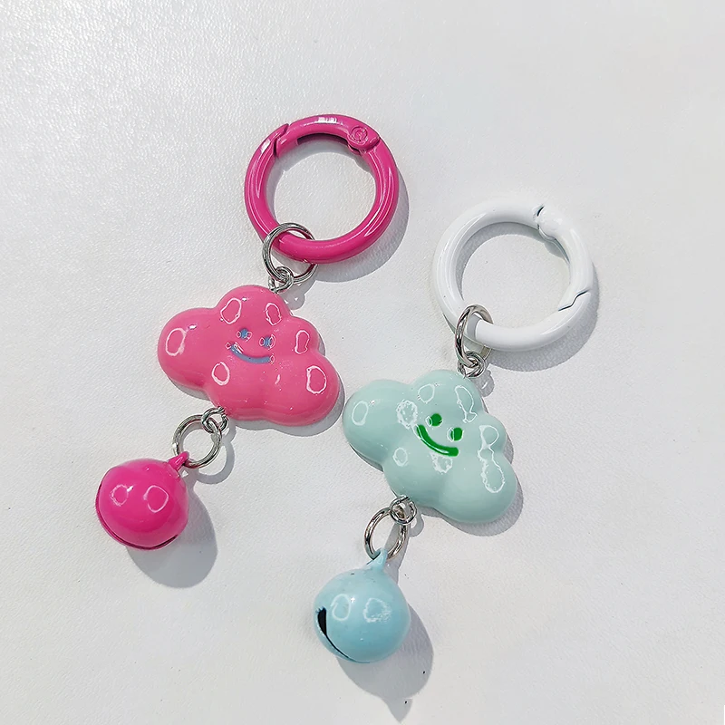 Porte-clés nuage de bonbons Kawaii, porte-clés nuage de dessin animé mignon, pendentif de sac, décoration de téléphone de sauna, cadeaux pour meilleur ami