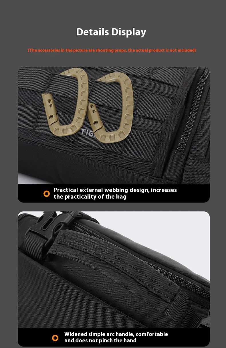 Tigernu Herren-Umhängetasche, taktische Umhängetasche, Herrentaschen, Outdoor-Tasche, Fahrrad-Hängetasche, Sport-Radsport-Umhängetasche, Messenger-Tasche – Detail 13