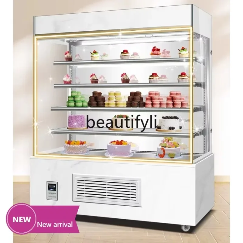 

x Open Cabinet Commercial Air-cooled Dessert Fruit Refrigerated Display Cabinet Light Box Vertical Cabinet X