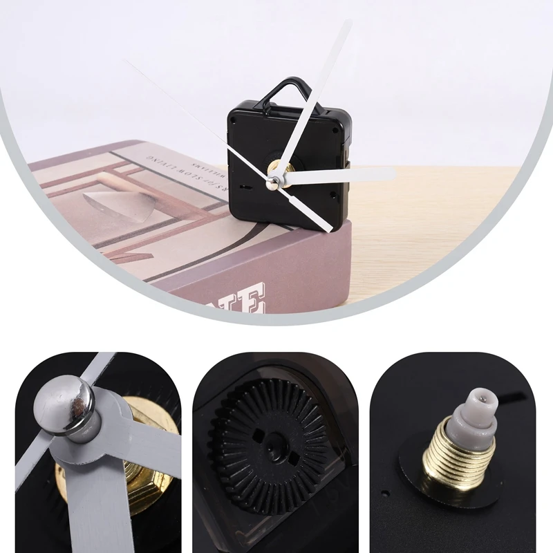 Clock Movement Replacement Kit 1 Pack Wall Clock Repair Parts Pendulum Mechanism Quartz Motor with Hands Fittings