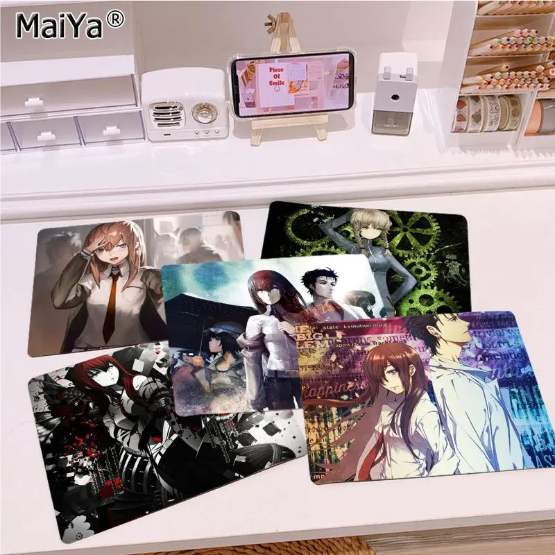 

Anime Steins Gate Mousepad 25x29cm Small Gaming Mouse Pad Gamer Desk Mat Keyboard Pad Decoration Mause Pad Office Accessories