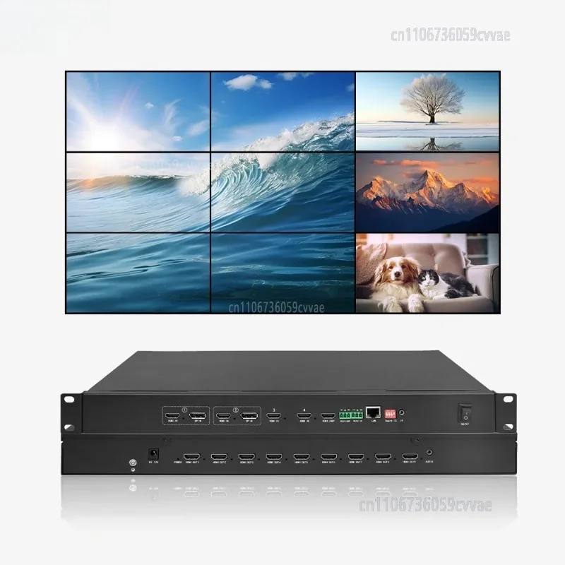 1U RACK PIP Seamless Switching Switcher Matrix 3x3 3x4 3x5 3x6 4K60 LCD LED TV Video Wall Controller Processor