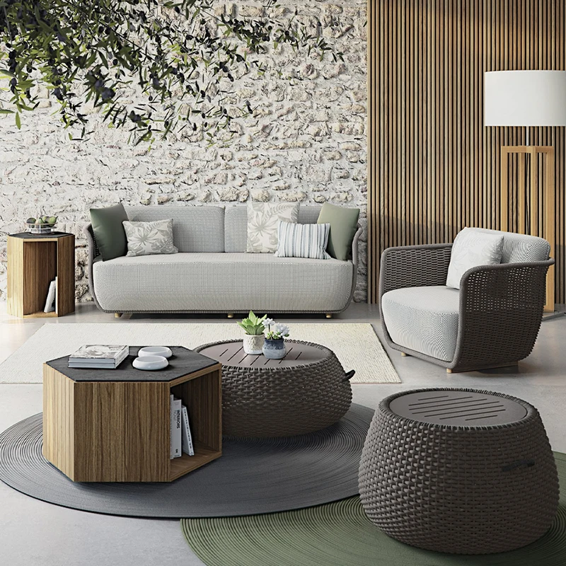 

Armchair Nordic Living Room Sofas Modern Outdoor Designer Garden Love Seat Outdoor Sofa Patio Balcony Muebles Terrace Furniture