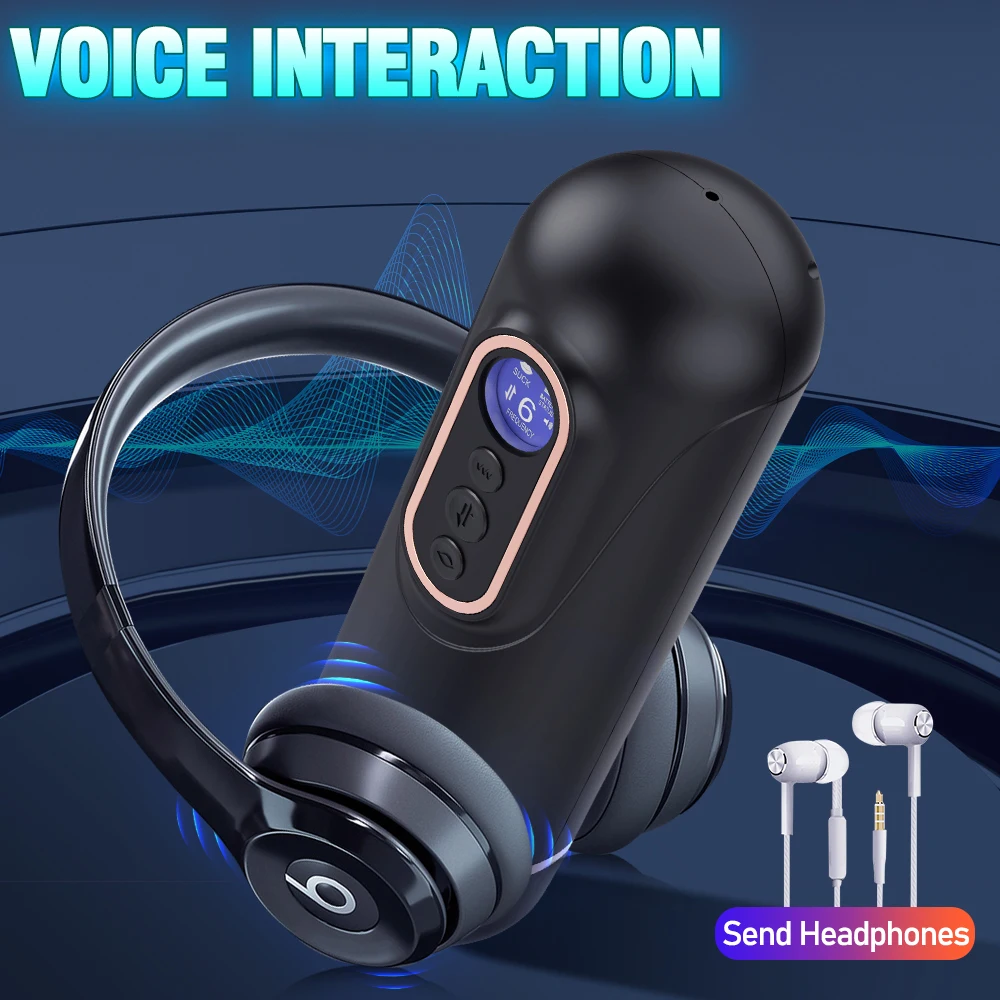 Automatic Telescopic Sucking Male Masturbator Vibrating Intelligent Heating Sexy Voice Earphone Pocket Pussy Sex Toy for Men - Image 6