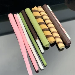 3in Set Pocky DIY Biscuit Bubble Waffle Dummy Food Matcha Street Snacks Model Cake Food Bar Original Delicious Coffee Green Tea