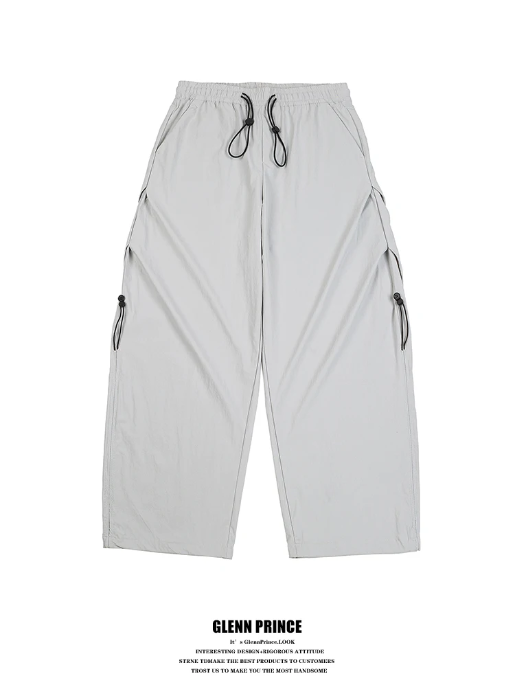 

Outdoor Adjustable Dstring Sports Cargo Pants Men's Faion Brand Versatile Lightweight Paratrooper Long Trousers