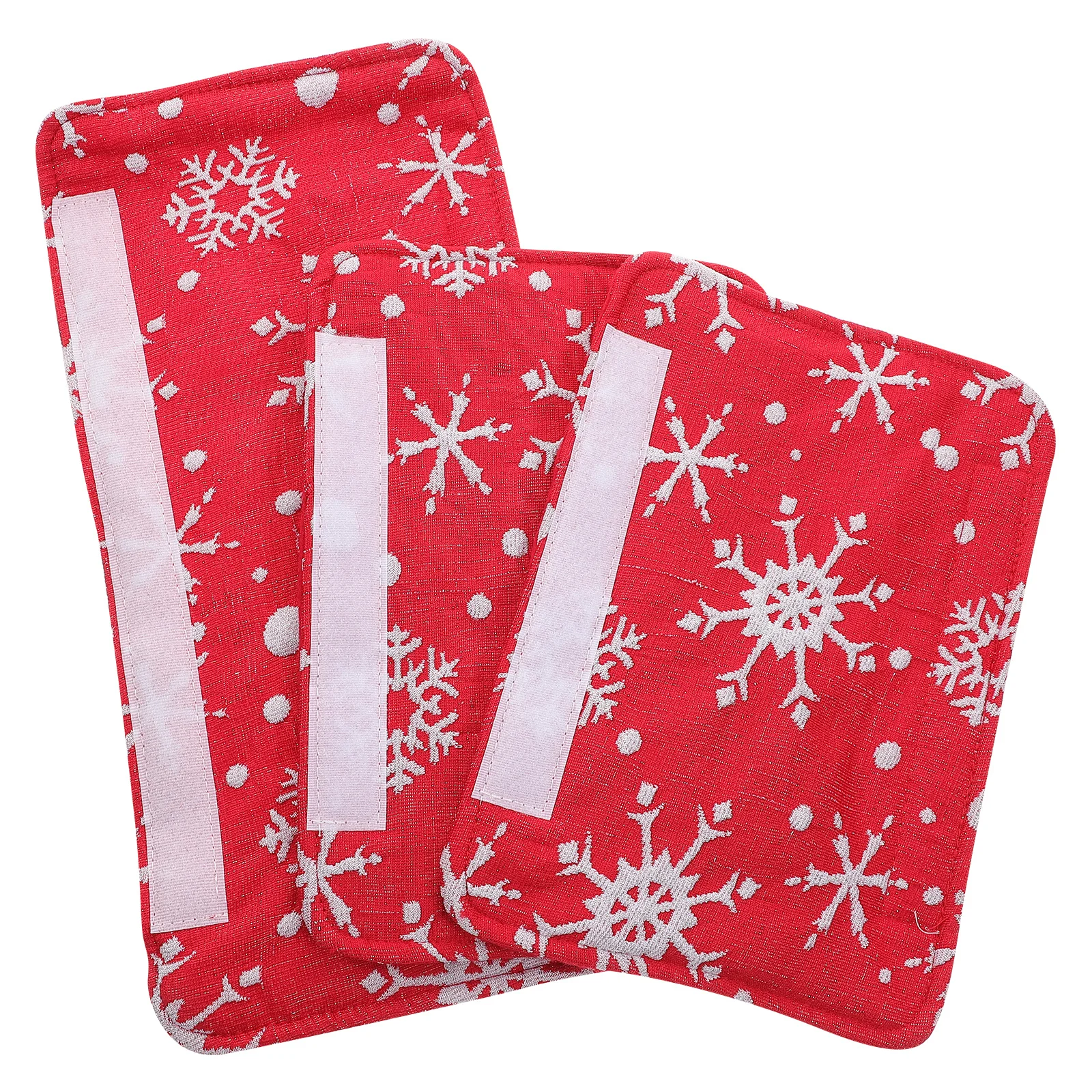 

3Pcs Christmas Fridge Door Handle Covers Knitted Fabric Washable Protective Cover Kitchen Decor Refrigerator Oven Microwave