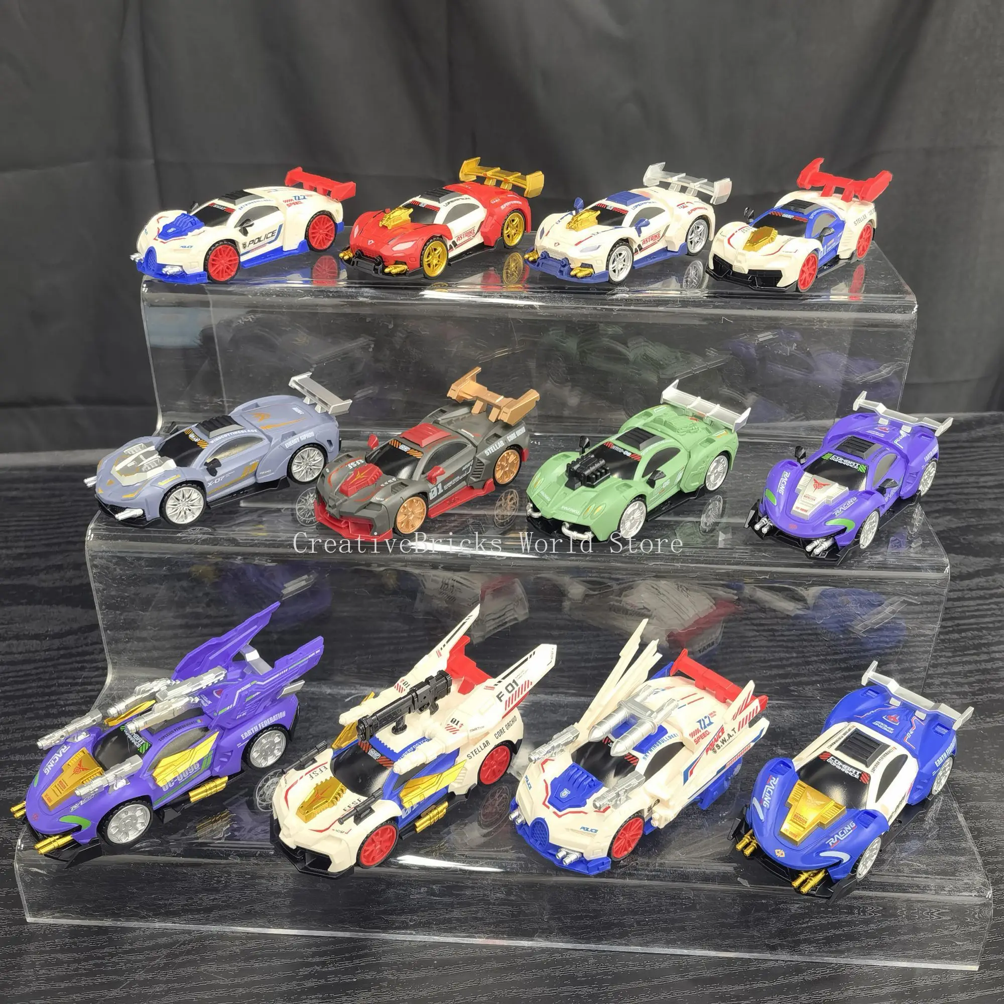 SEMBO Star Shadow Speed Chariot Building Blocks Modifiable Race Car Model DIY Assemble Bricks Toy Educational Birthday Gift