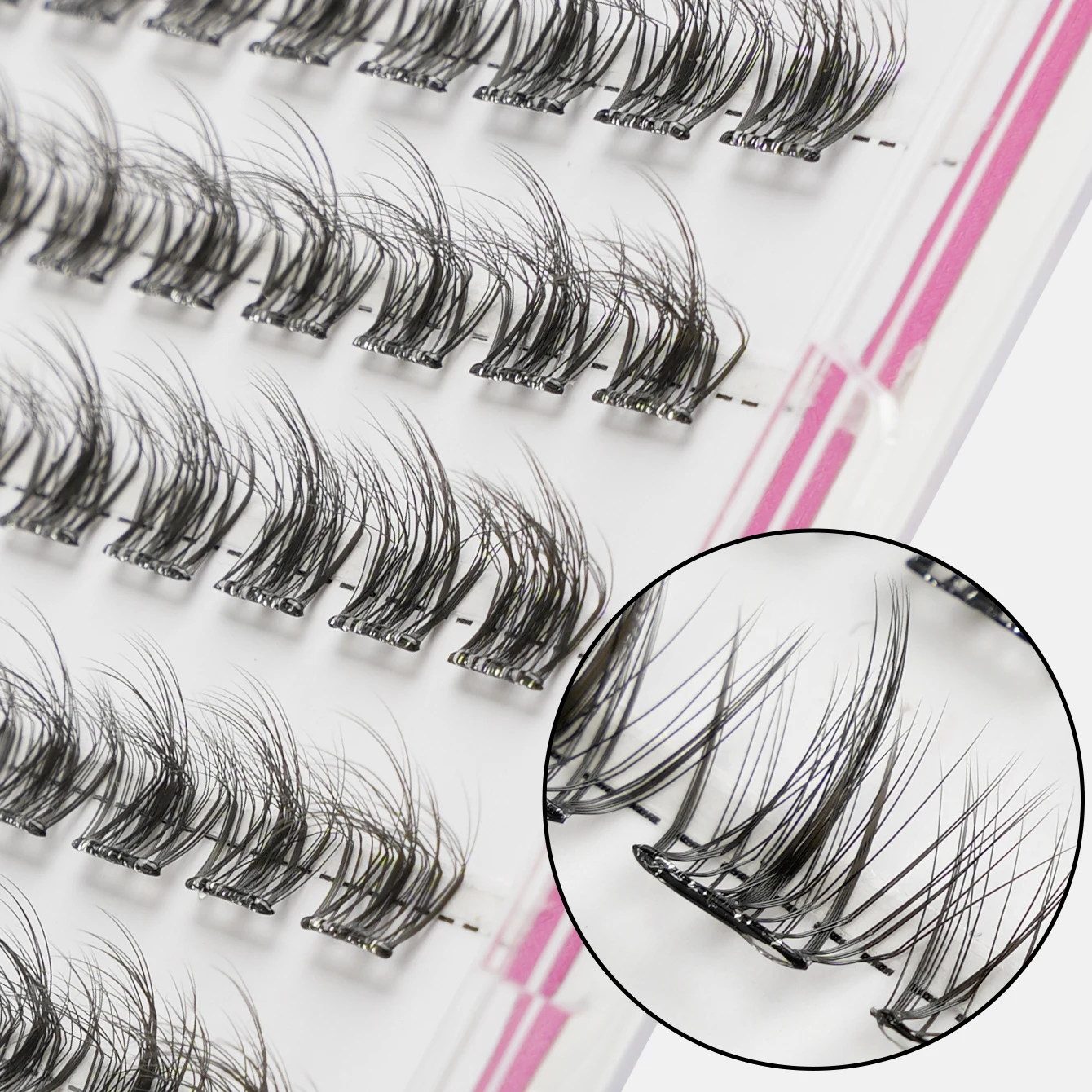 Individual Lashes 10 Row Anime Lashes Makeup Natural DIY False Eyelashes Soft Wispy Manga Fake Eyelash Fluffy 3D Mink Faux Cils