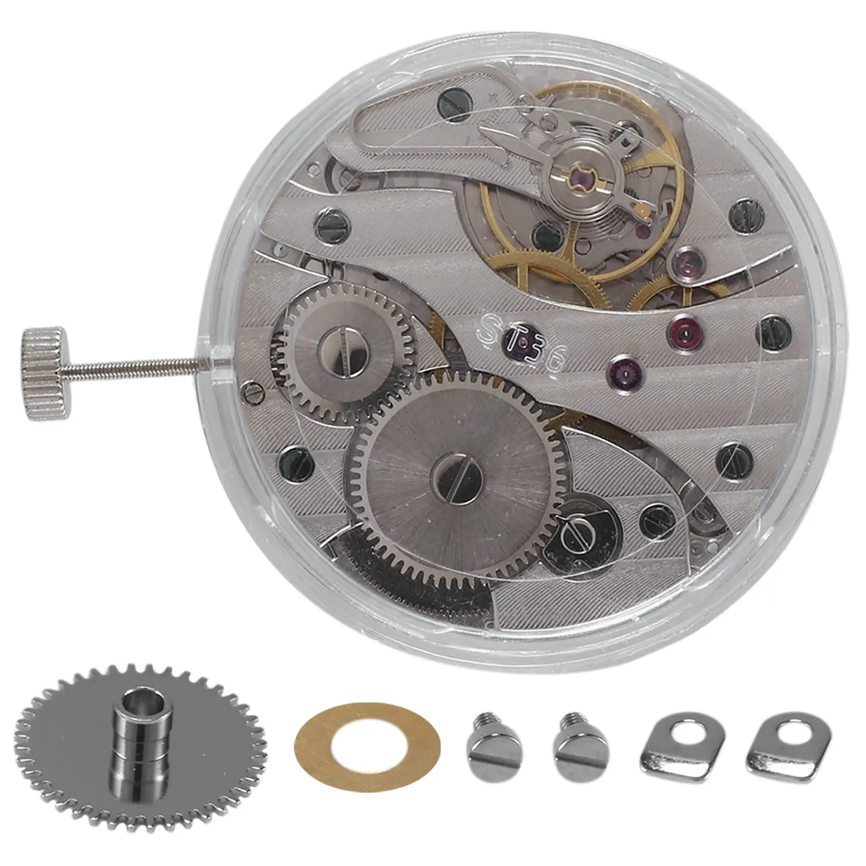 MLGB-Watch Accessories Seagull ST3601 Homemade 6497 Movement Fine Tuning Manual Up-Chain Two-Pin Semi-Mechanical Movement