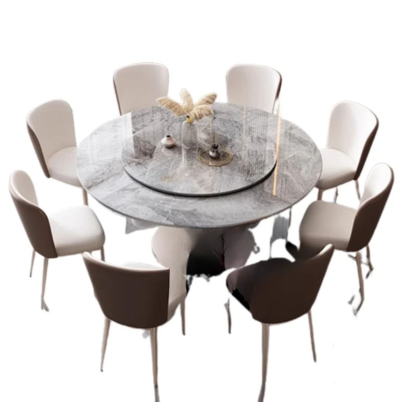 

Round Marble Dining Table Nordic Luxury Style Kitchen Modern Dining Table Space Savers Design Mesas De Comedor Kitchen furniture