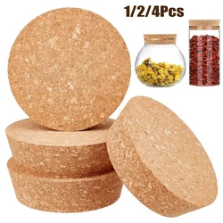 1-4Pcs Large Cork Lids for Jars Cork Bottle Stoppers Tapered Cork Plugs Natural Soft Wood Cork Replacement Corks for Mason Jars