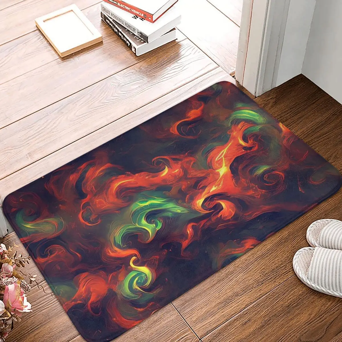 Vibrant Multicolored Nebula Non-slip Doormat Floor Mat Dust-proo Carpet Rug for Kitchen Entrance Home Balcony Footpad Mats