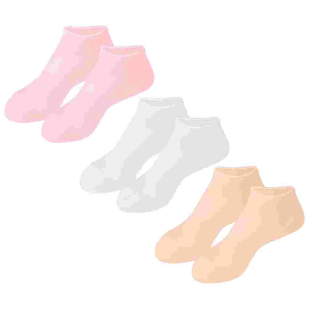 3 Pairs Moisturizing Socks Woman Protective Cracked Heels Soft Foot Care Supplies Feet Sebs Girls Child