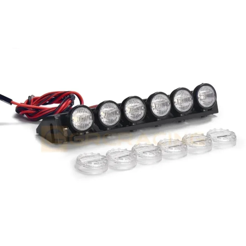 LED Roof Spotlight Searchlight for 1/10 RC Crawler Car Trxs KM Tank 300 TRX4 Bronco Blazer Wrangler SCX II Parts 5