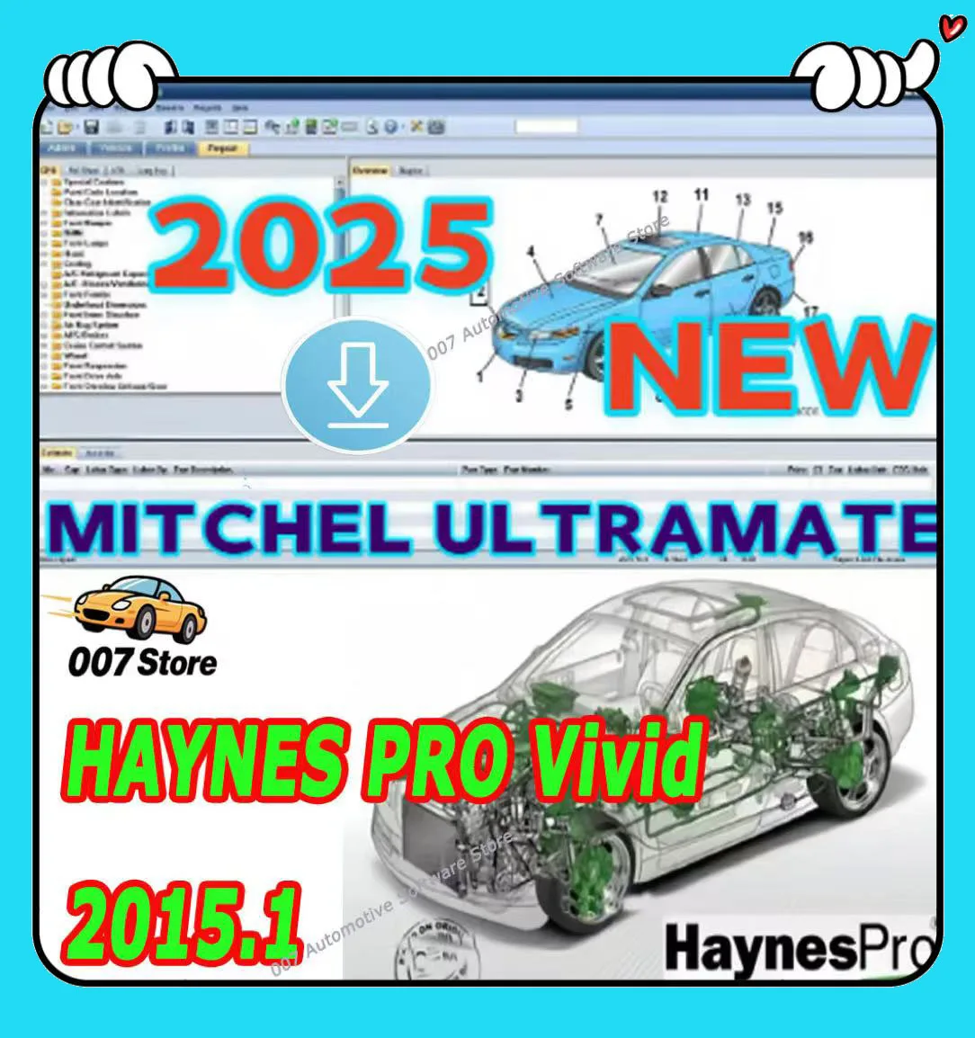 

Mitchell Ultramate 7 Complete Advanced Estimating System with Ultra Patch And HAYNES pro Vivid 2015.1 for Automotive Workshop
