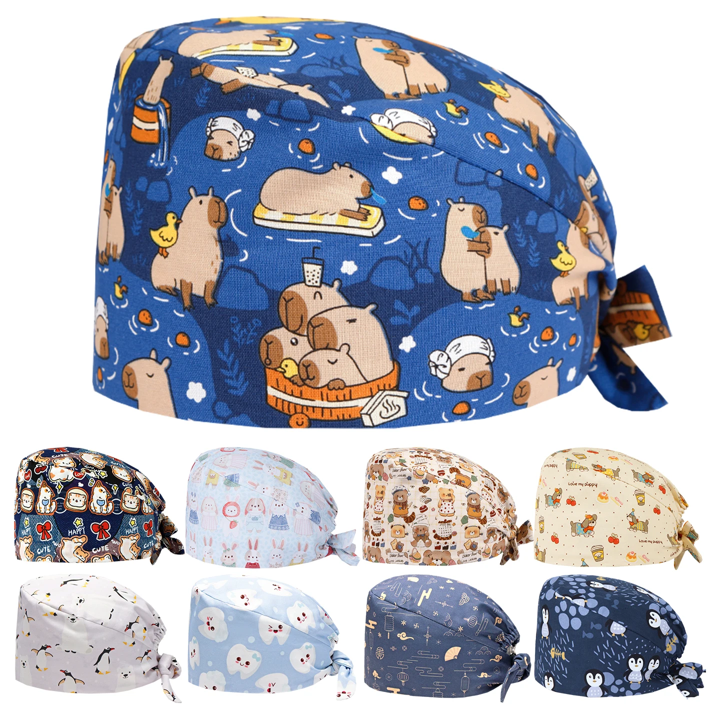 Soft Medical Scrub Hats Hospital Surgeon Working Caps Women Nurse Dental Clinic Caps Beauty Salon Work Headwears