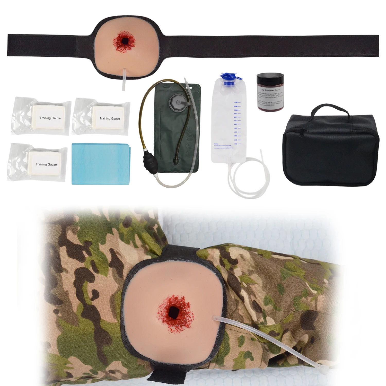 Wearable Gunshot Wound Packing Trainer Kit Hemorrhage Control Training Model