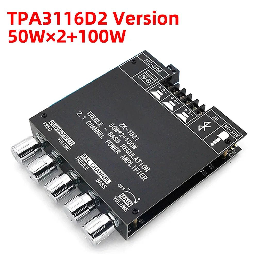 2*220W + 350W TPA3251 TDA7498E wzmacniacz mocy Bluetooth płyta 2.1Ch klasa D karta dźwiękowa USB Subwoofer teatr Audio Stereo Amp