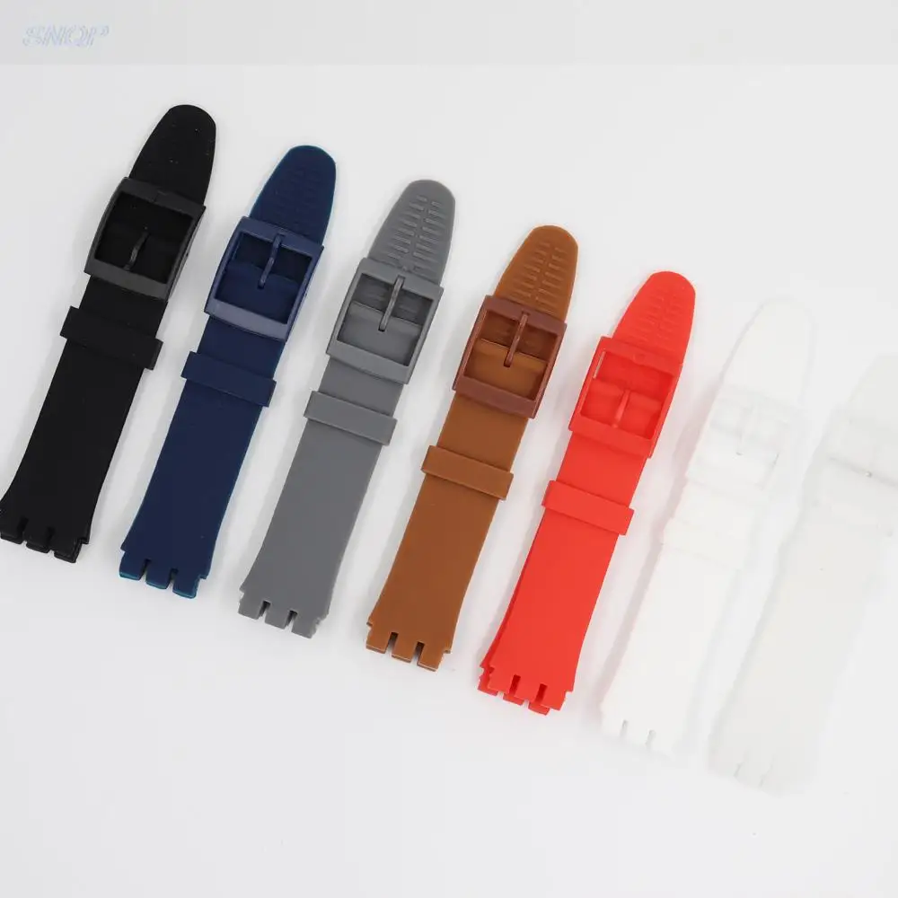 Replacement watchband Black Red Navy watch band strap for Swatch strap 17mm and 19mm 20mm High quality For Special Offer