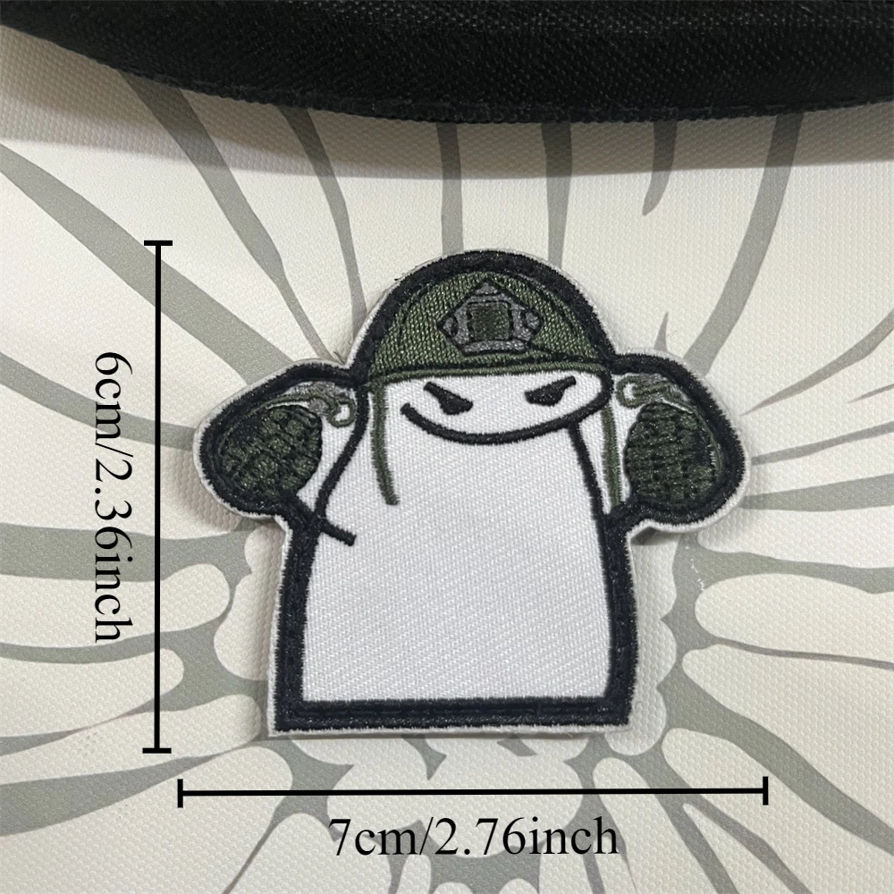Parche táctico Flork Meme bordado Velcro para brazalete - imagen 3