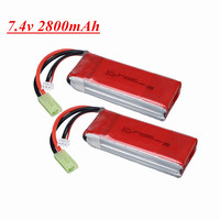 7.4V 2800mAh 25C Lipo Battery for Feilun FT009 wltoys WL912-A RC racing Speedboat Boat Spare Parts 7.4v 2s Lithium battery