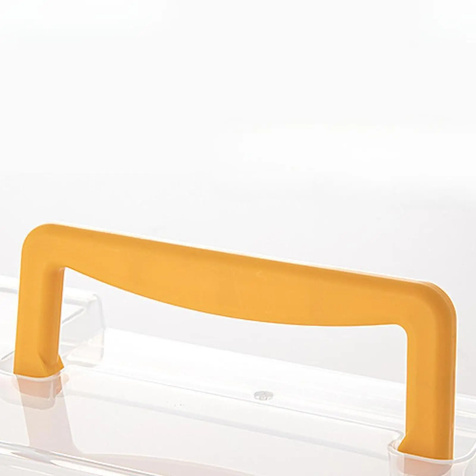 Clear Tool Box with Handle Bin Household Portable Carrier Container Case Storage Organizer for Repair Tool Hardware Travel