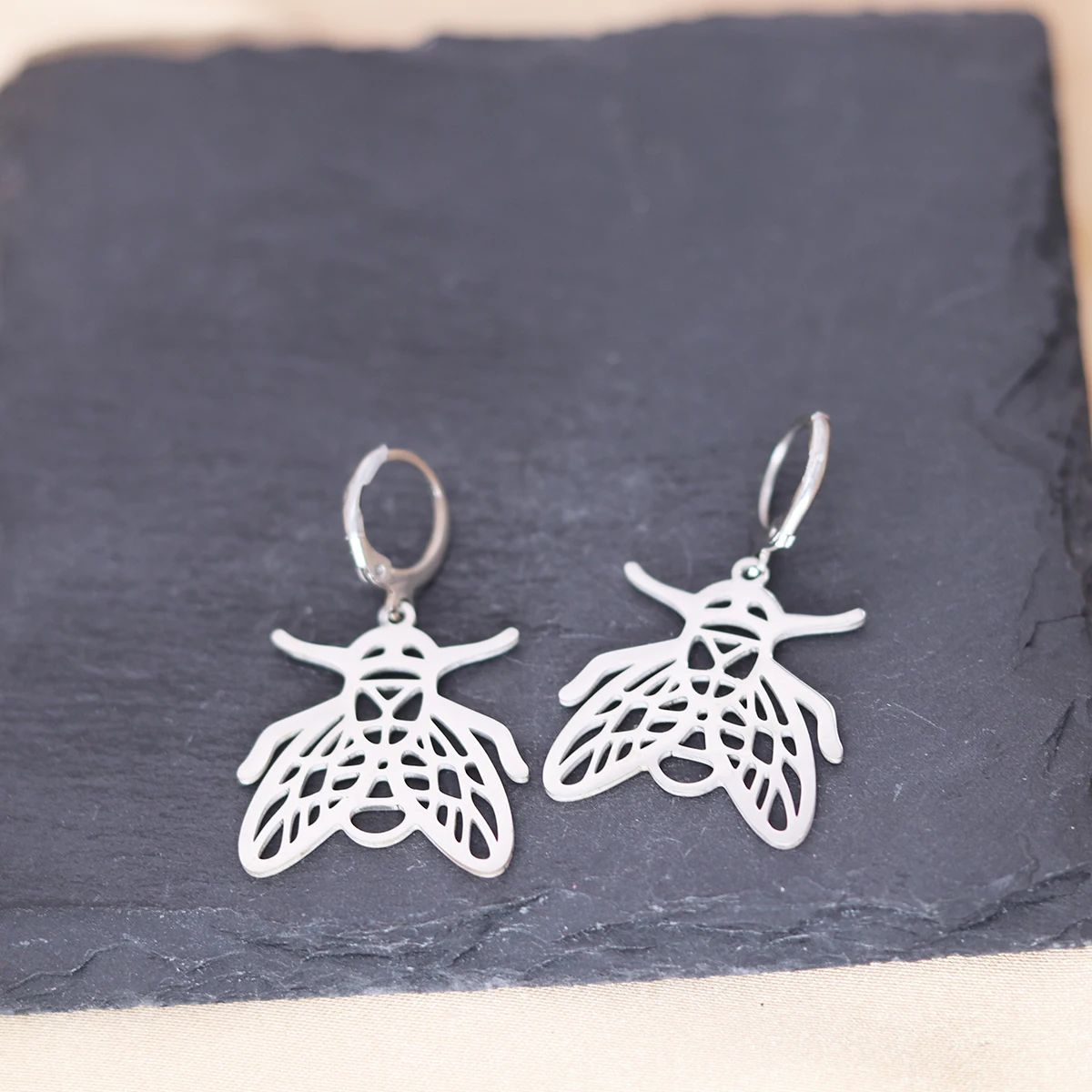 أقراط من الفولاذ المقاوم للصدأ للنساء ، بلدغ ، وحيد القرن ، تنين ، خرافية ، سلحفاة ، سيف ، موت ، فراشة ، عصرية ، مجوهرات ثقب