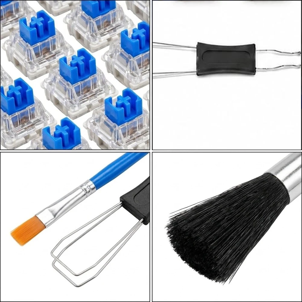 Keyboard Switch 3-Pin 5-pin Mechanical Keyboard Layouts Blue Mechanical Keyboard Switches With Cleaning Tools For DIY Projects