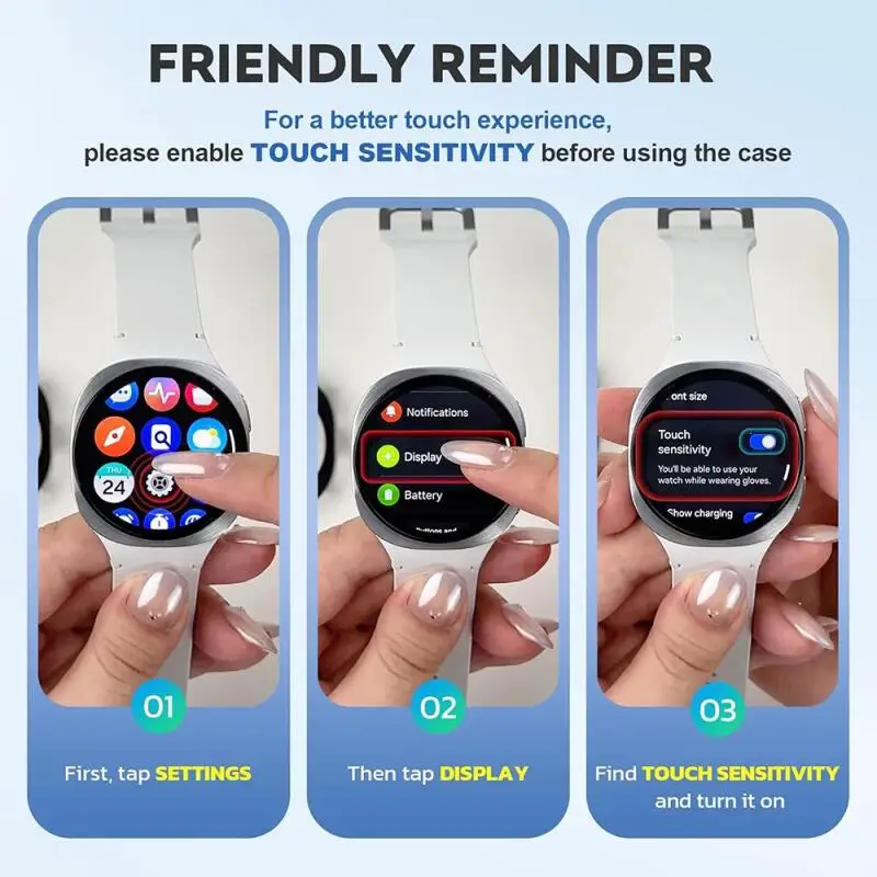 TPU-Schutzhülle für Samsung Galaxy Watch 9 40mm 44mm Displayschutz Uhrenhüllen für Galaxy Watch 8 44MM 40MM Schutzgehäuse – Detail 4