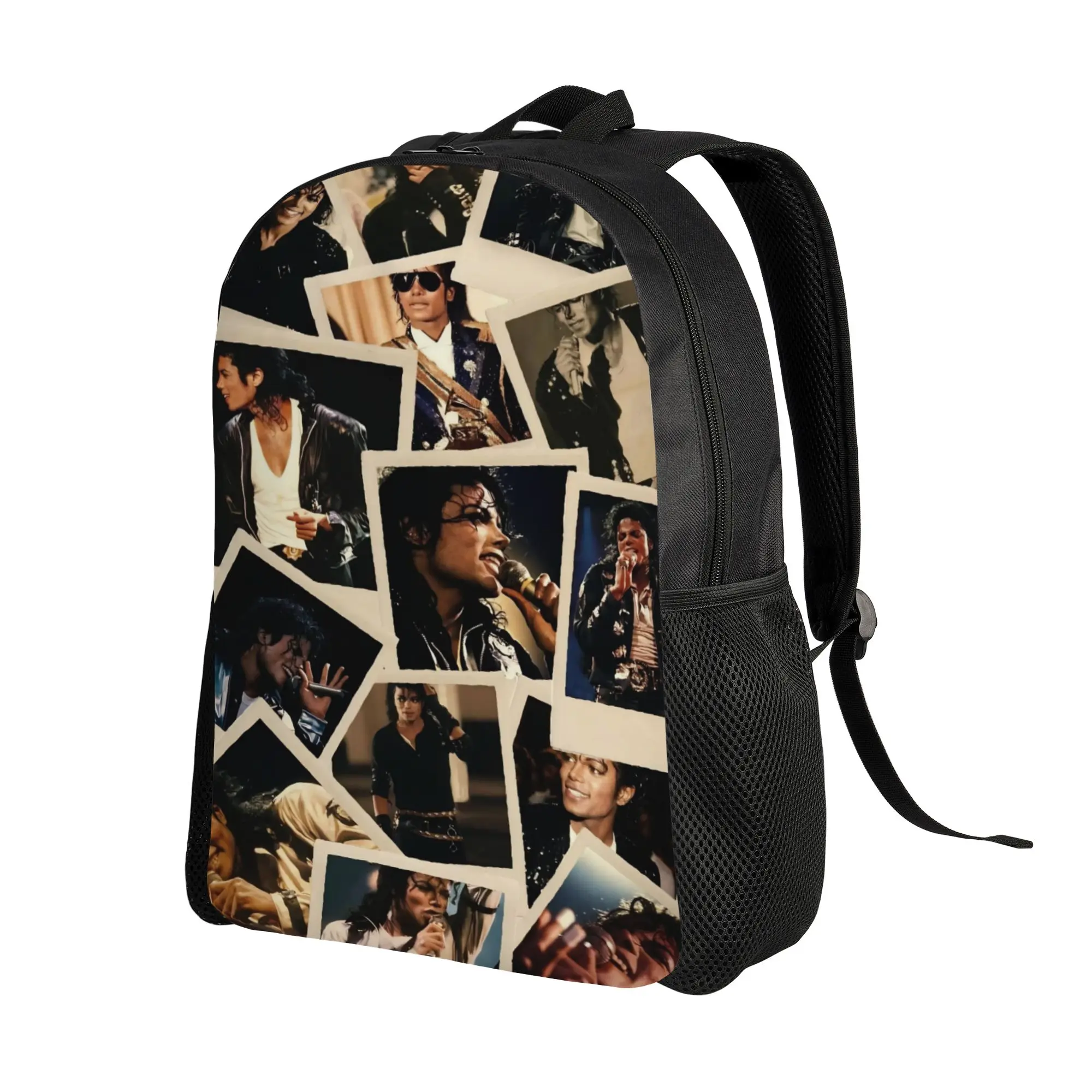 M-Michaels MJ King Music Casual Backpack Gift High School Work  Daypack for Men Women College Shoulder Bag