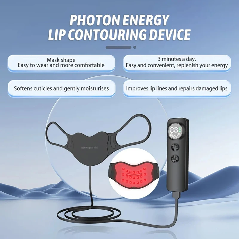 4 Modes Lip Beauty Products Reduce Lip Lines Photon Infrared Red Lights Therapy Lip Masks Skincare LED Light Brighten Lip Device