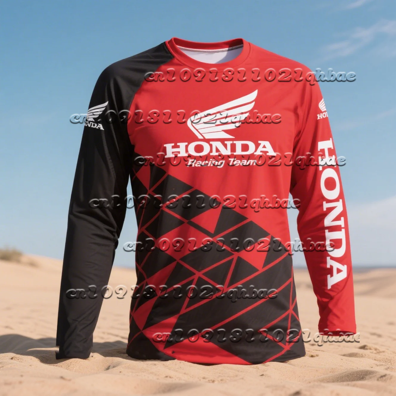 

Long Sleeve Honda Motorcycle Jersey for Racing and Riding T-Shirt Quick Dry Breathable Gear Off Road Dirt Bike Mountain Adventur